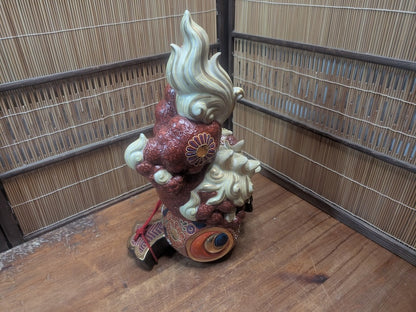 Authentic Japanese Vintage Kutani Ware Shishi Guardian Lion Komainu