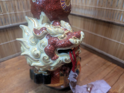Authentic Japanese Vintage Kutani Ware Shishi Guardian Lion Komainu