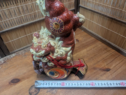 Authentic Japanese Vintage Kutani Ware Shishi Guardian Lion Komainu
