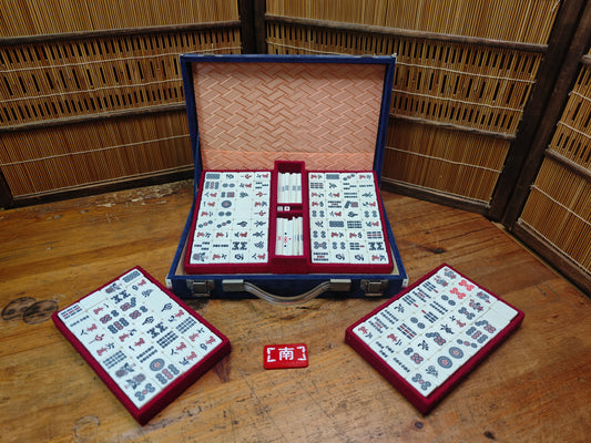 Vintage Japanese Mahjong Set Complete Riichi Game Unused Tiles Rare