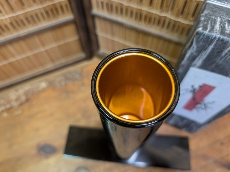 Vintage Japanese Urushi Lacquer Flower Vase Kabin W/Original Box