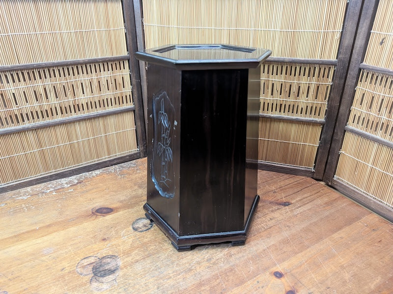 Rare Japanese Kokutan Wood Bonsai Stand Kadai Display Table Vintage