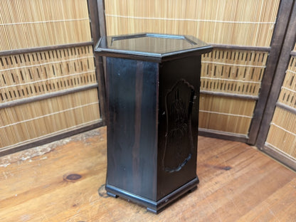 Rare Japanese Kokutan Wood Bonsai Stand Kadai Display Table Vintage