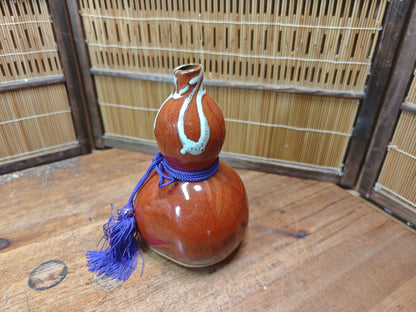 Vintage Kutani Hyotan Vase w/ Box Japanese Porcelain Art Auction Japan