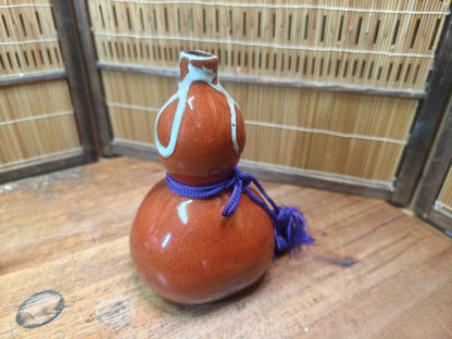 Vintage Kutani Hyotan Vase w/ Box Japanese Porcelain Art Auction Japan