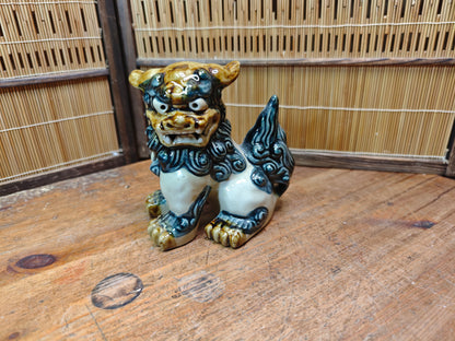 Vintage Male Okinawan Shisa Lion Guardian Statue Ceramic Japan Auction