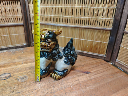 Vintage Male Okinawan Shisa Lion Guardian Statue Ceramic Japan Auction