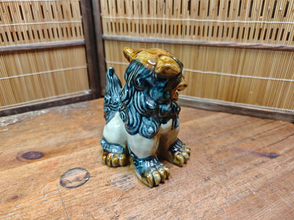Vintage Male Okinawan Shisa Lion Guardian Statue Ceramic Japan Auction