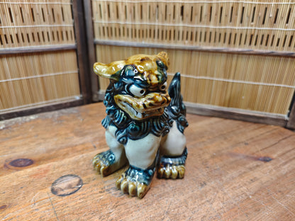Vintage Male Okinawan Shisa Lion Guardian Statue Ceramic Japan Auction