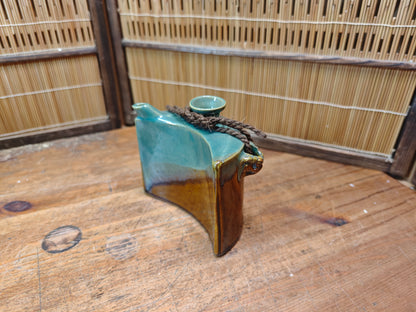 Vintage Japanese Tsuboya Yaki Teapot Miyagi Pottery Okinawa Japan