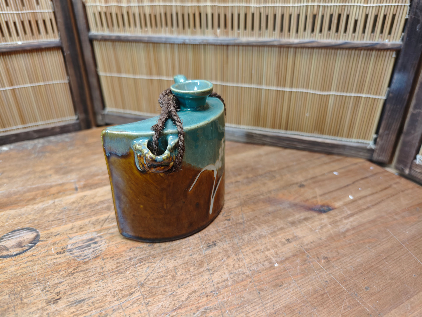 Vintage Japanese Tsuboya Yaki Teapot Miyagi Pottery Okinawa Japan