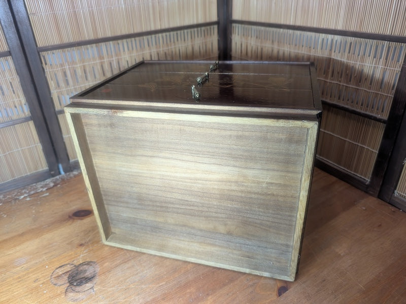 Vintage Wajima Lacquer Jewelry Box Japanese 3 Drawer Storage Chest
