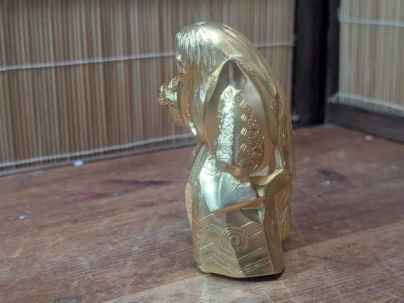 Vintage Japanese Kabuki Renjishi Doll 1975 Brass Showa Theater Collectible