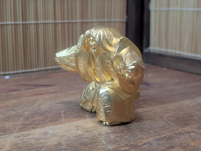 1975 Japanese Kabuki Renjishi Brass Doll Vintage Lion Dance Art