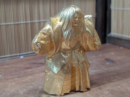 Vintage Japanese Kabuki Renjishi Doll 1975 Brass Showa Theater Collectible