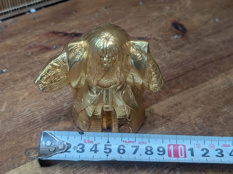 Vintage Japanese Kabuki Renjishi Doll 1975 Brass Showa Theater Collectible