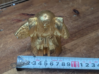 Vintage Japanese Kabuki Renjishi Doll 1975 Brass Showa Theater Collectible