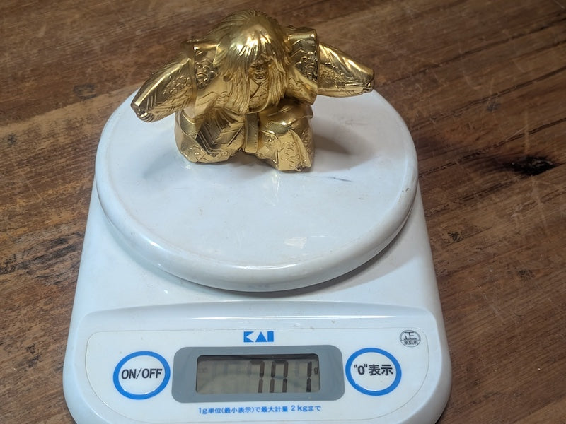 1975 Japanese Kabuki Renjishi Brass Doll Vintage Lion Dance Art
