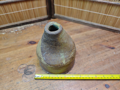 Vintage Bizen Ware Vase 1950s Japanese Pottery Wabi Sabi Ceramic Japan
