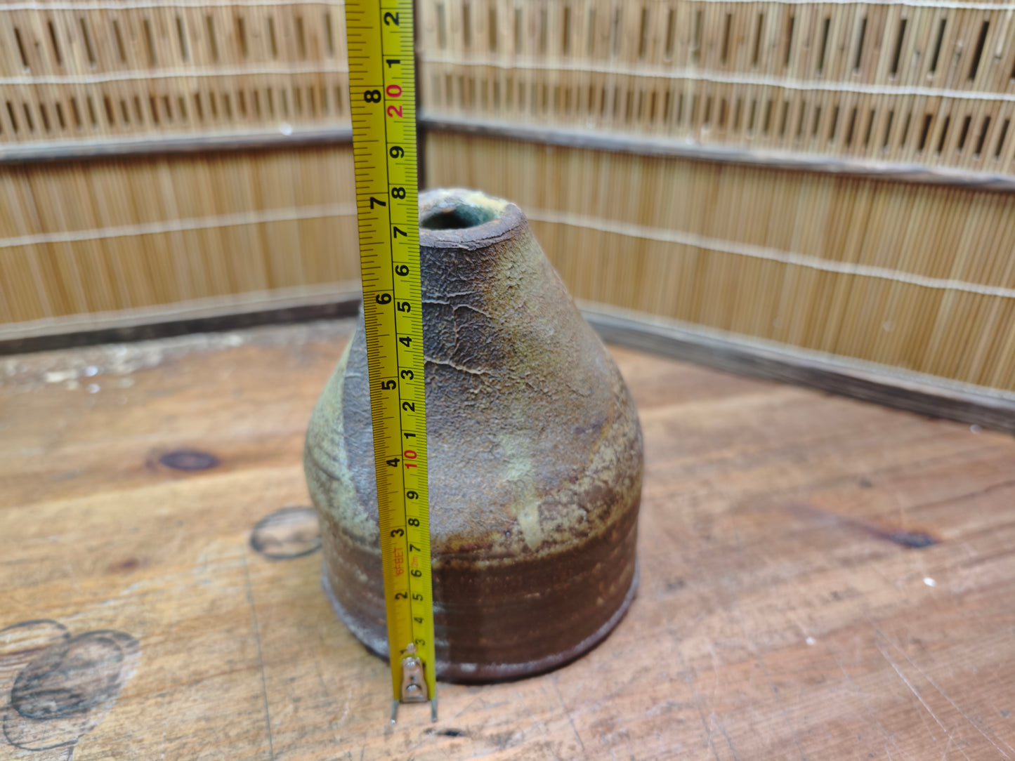 Vintage Bizen Ware Vase 1950s Japanese Pottery Wabi Sabi Ceramic Japan