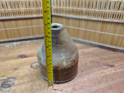 Vintage Bizen Ware Vase 1950s Japanese Pottery Wabi Sabi Ceramic Japan