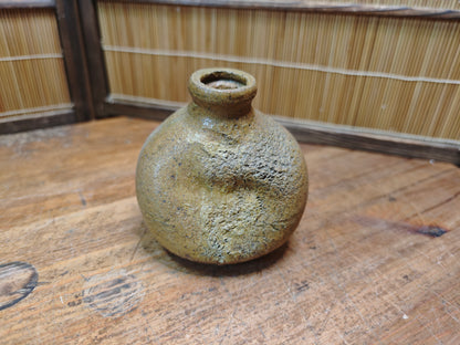 Vintage Bizen Ware Vase 1950s Japanese Pottery Wabi Sabi Ceramic Japan