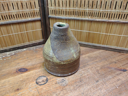 Vintage Bizen Ware Vase 1950s Japanese Pottery Wabi Sabi Ceramic Japan