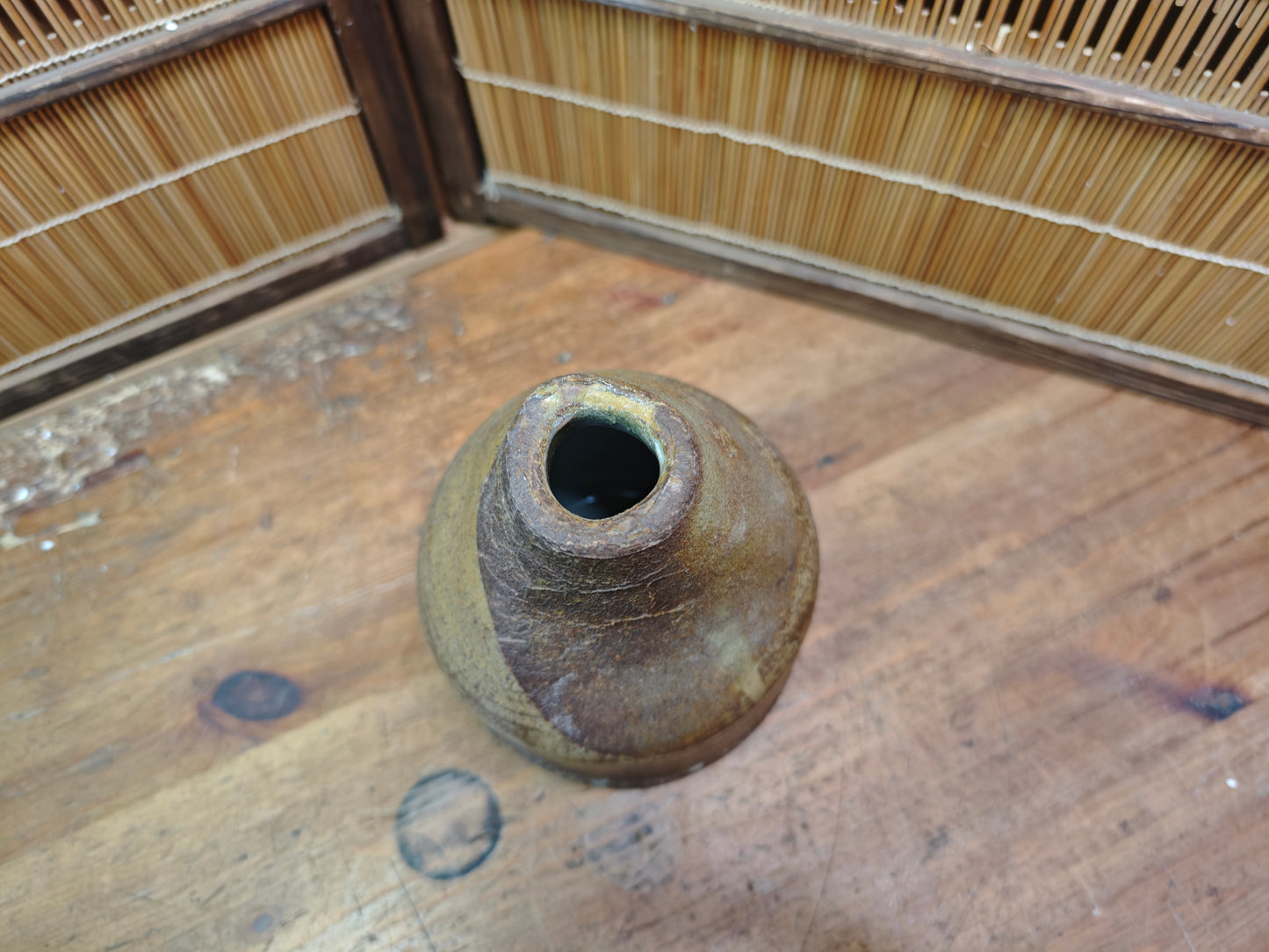 Vintage Bizen Ware Vase 1950s Japanese Pottery Wabi Sabi Ceramic Japan