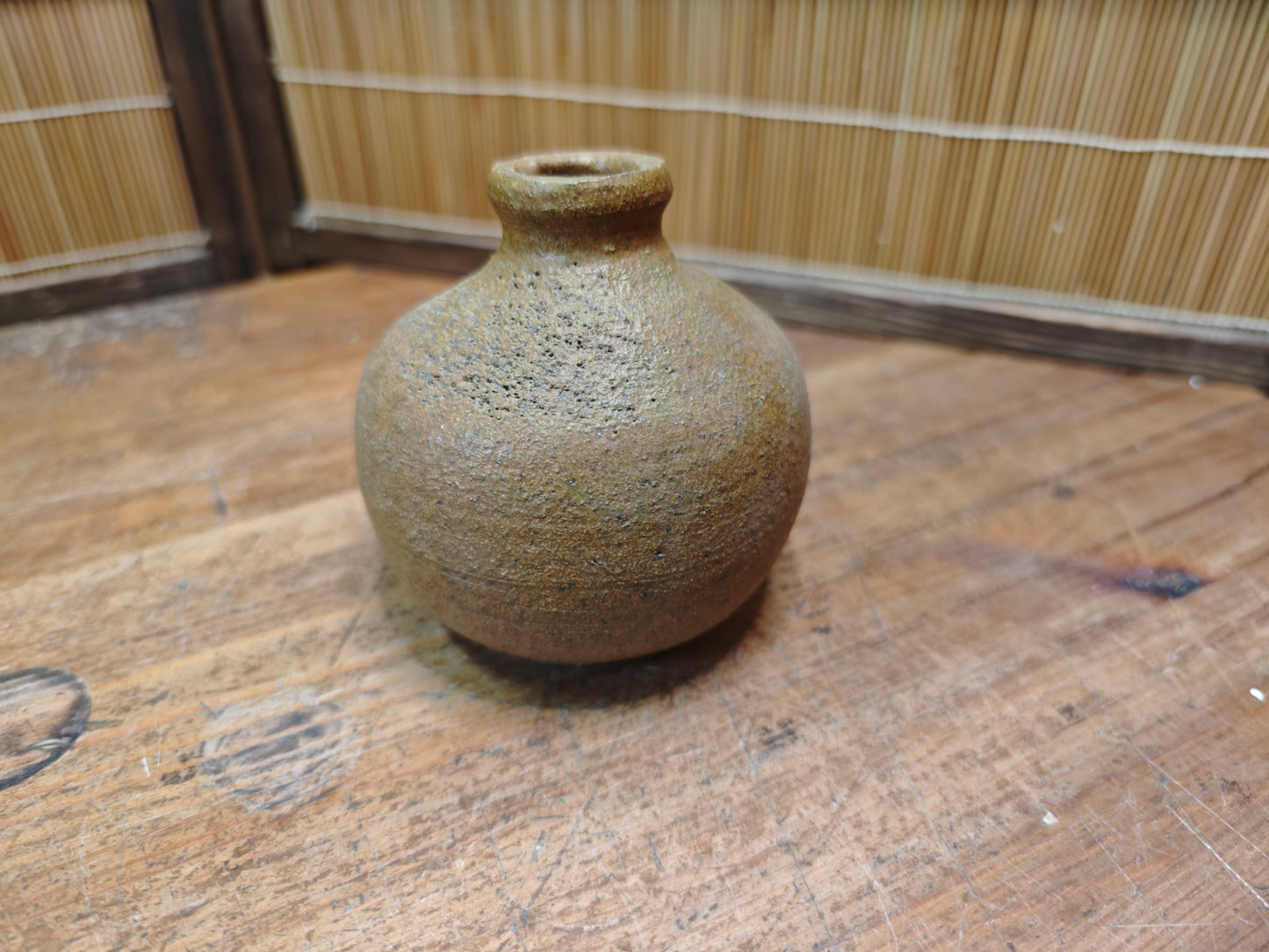 Vintage Bizen Ware Vase 1950s Japanese Pottery Wabi Sabi Ceramic Japan