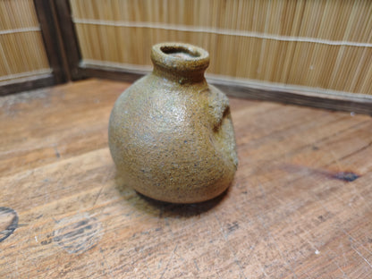 Vintage Bizen Ware Vase 1950s Japanese Pottery Wabi Sabi Ceramic Japan