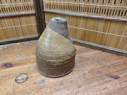 Vintage Bizen Ware Vase 1950s Japanese Pottery Wabi Sabi Ceramic Japan