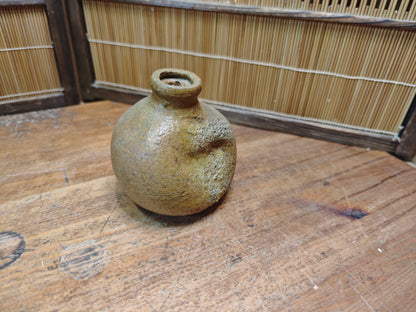 Vintage Bizen Ware Vase 1950s Japanese Pottery Wabi Sabi Ceramic Japan