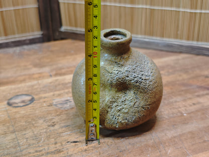 Vintage Bizen Ware Vase 1950s Japanese Pottery Wabi Sabi Ceramic Japan