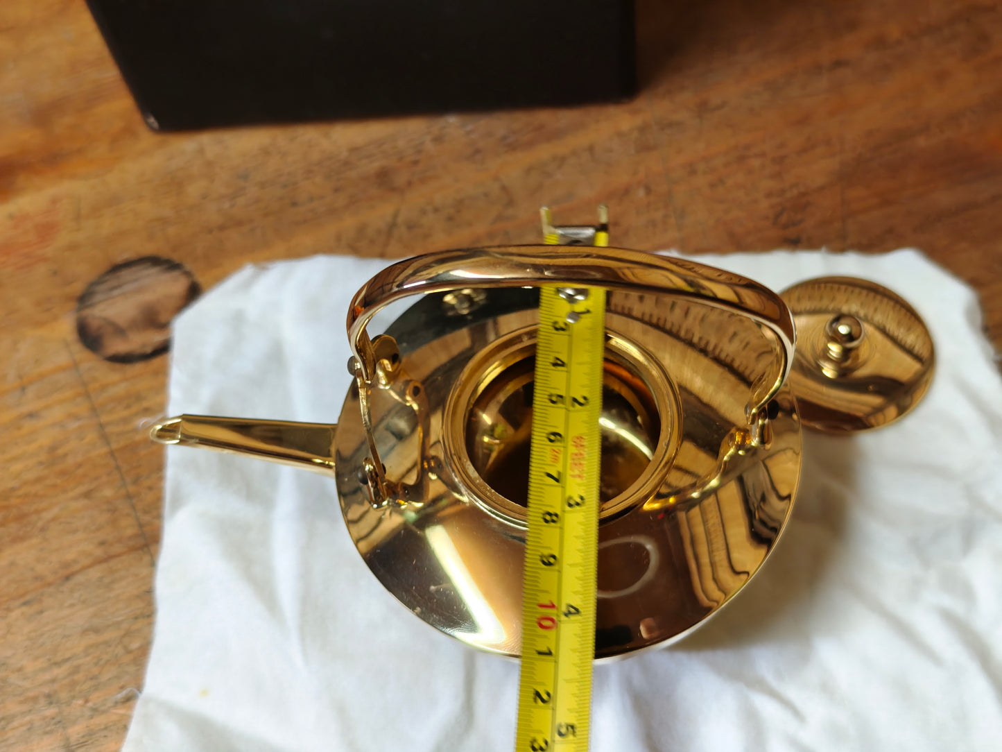 Vintage Japanese Gold Plated Brass Sake Pot 1970s Unused Boxed Set