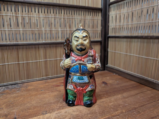 Vintage Japanese Bishamonten Statue Kutani ware Warriors & Wealth