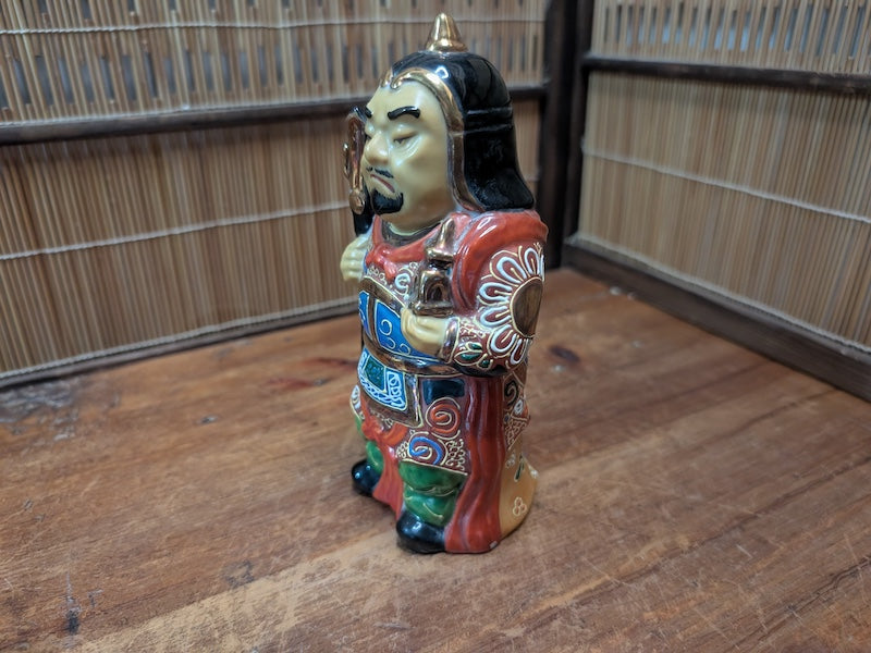 Vintage Japanese Bishamonten Statue Kutani ware Warriors & Wealth