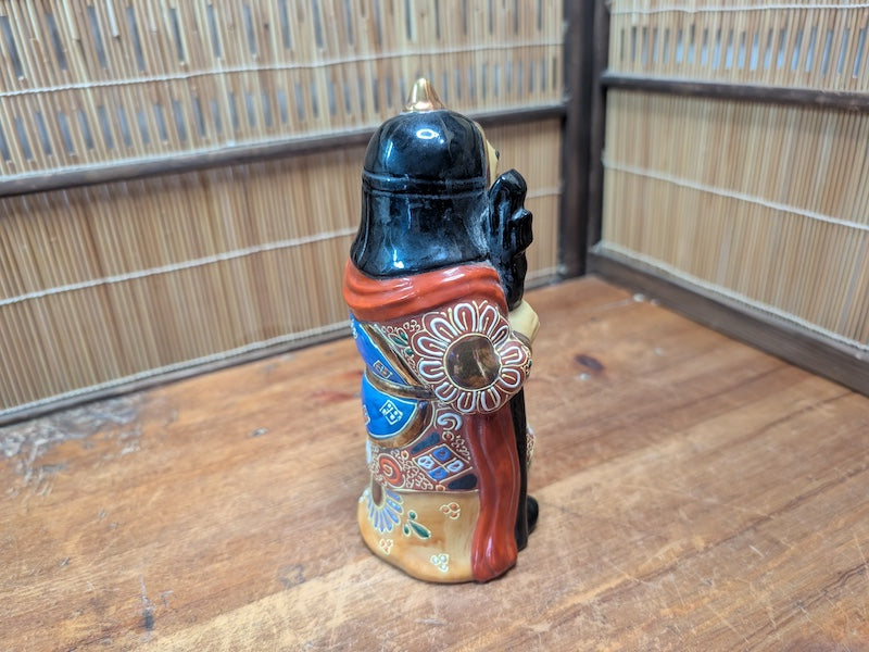 Vintage Japanese Bishamonten Statue Kutani ware Warriors & Wealth