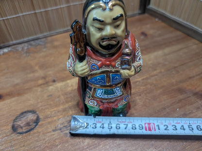Vintage Japanese Bishamonten Statue Kutani ware Warriors & Wealth