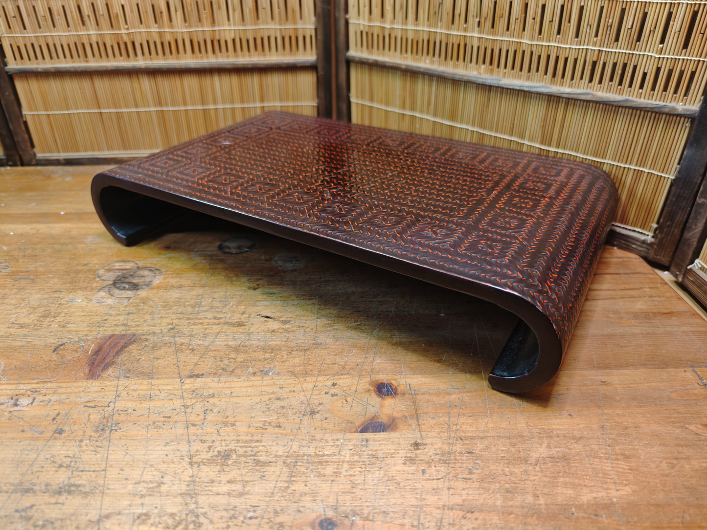 Vintage Japanese Bonsai Display Table Wooden Kadai Stand Japan Auction