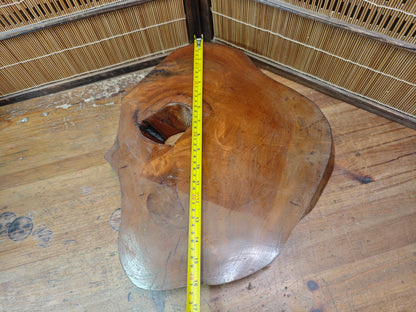 Vintage Japanese Bonsai Table 1970s Oak Burl Root Wood Wabi Sabi Stand