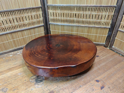 Vintage Japanese Bonsai Table Sugi Wood Burl Natural Display Stand Signed