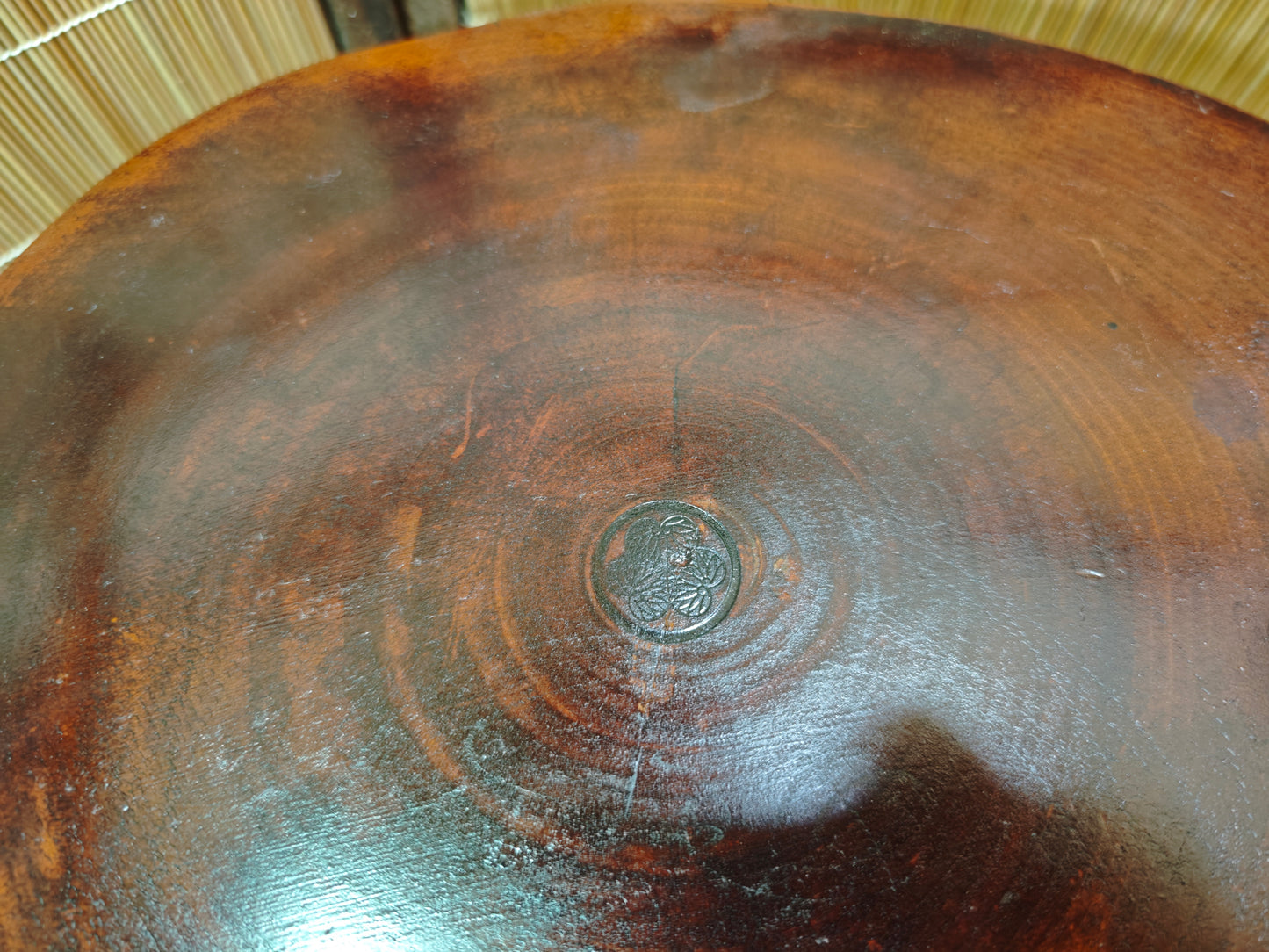 Vintage Japanese Bonsai Table Sugi Wood Burl Natural Display Stand Signed