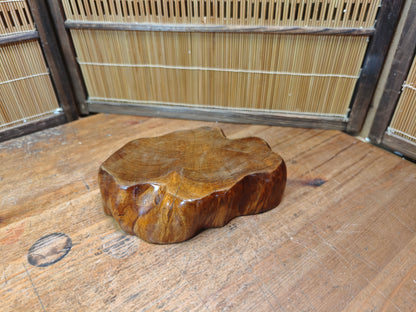 Vintage Japanese Bonsai Table Oak Burl Root Wood Wabi Sabi Stand