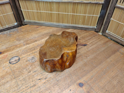 Vintage Japanese Bonsai Table Oak Burl Root Wood Wabi Sabi Stand
