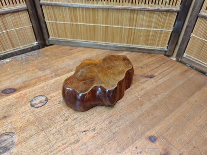 Vintage Japanese Bonsai Table Oak Burl Root Wood Wabi Sabi Stand