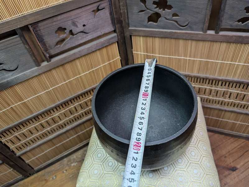 Rare Japanese Buddhist Rin Bell Set Bronze Meditation Gong with Stand
