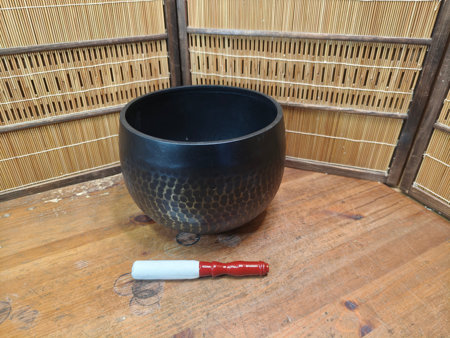 Japanese Bronze Rin Bell Set Temple Bell Vintage Meditation Tool