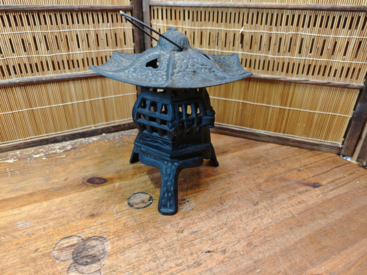 Vintage Japanese Cast Iron Toro Lantern 1970s Garden Decor Antique