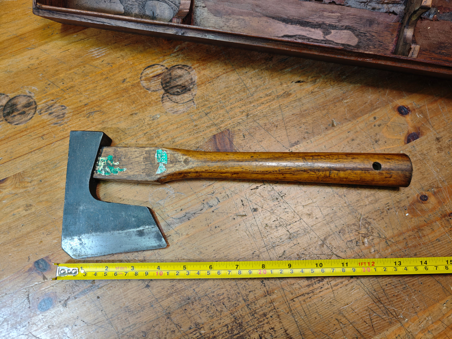 Vintage Japanese Firefighter Ono Axe 1950s Tool Antique Wood Box Rare