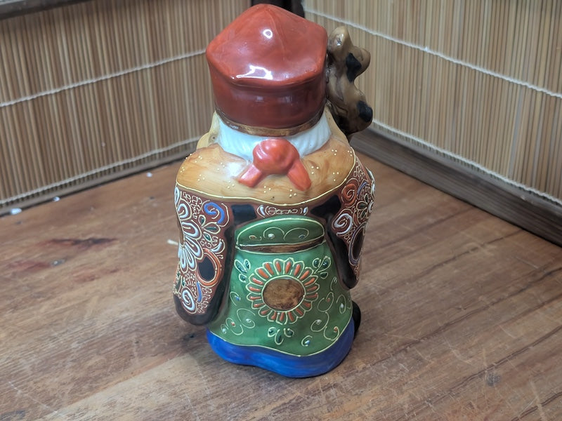 Japanese Kutani Fukurokuju God of Wisdom Longevity Shichifukujin Figurine Art